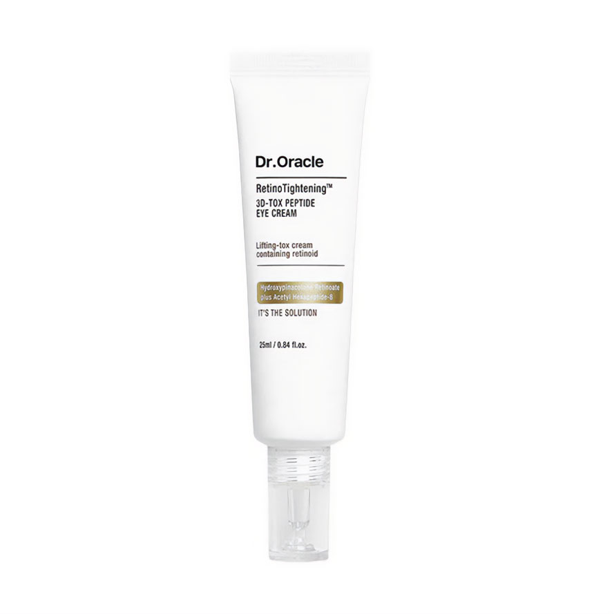 Крем для шкіри навколо очей Dr. Oracle Retino Tightening 3D-TOX Peptide Eye Cream з ретинолом нового покоління, 25 мл
